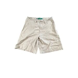 Vintage Levi's SilverTab Khaki Short Mens 33 Beige Flat Front‎ Casual Skater